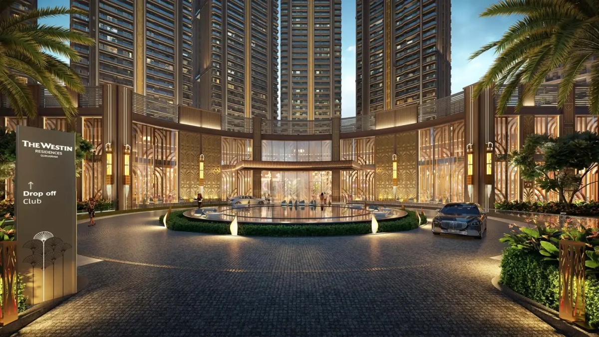 Arrival court at Westin Residences, Dwarka Expressway