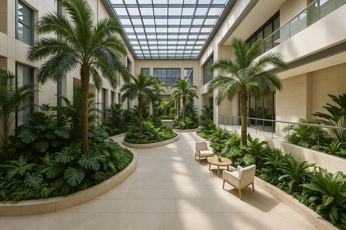 Garden atrium, DLF Privana North