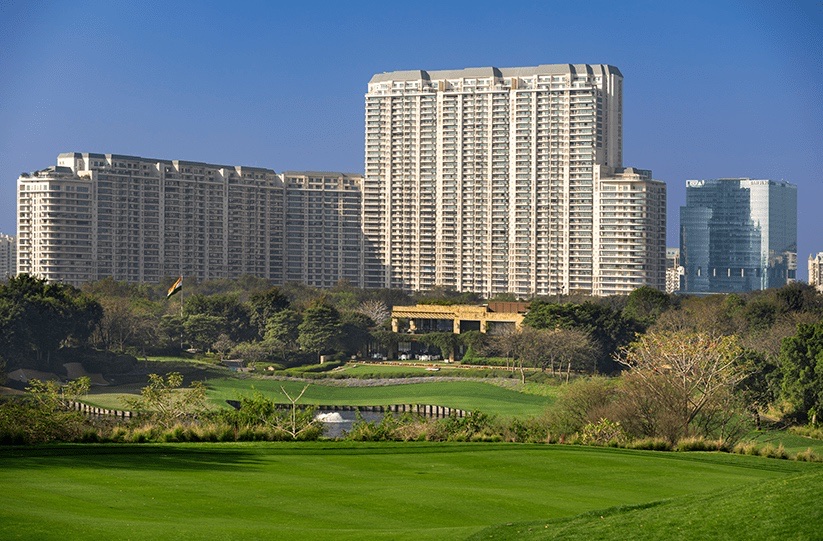 The Camellias across the DLF golf course, Golf Course Road