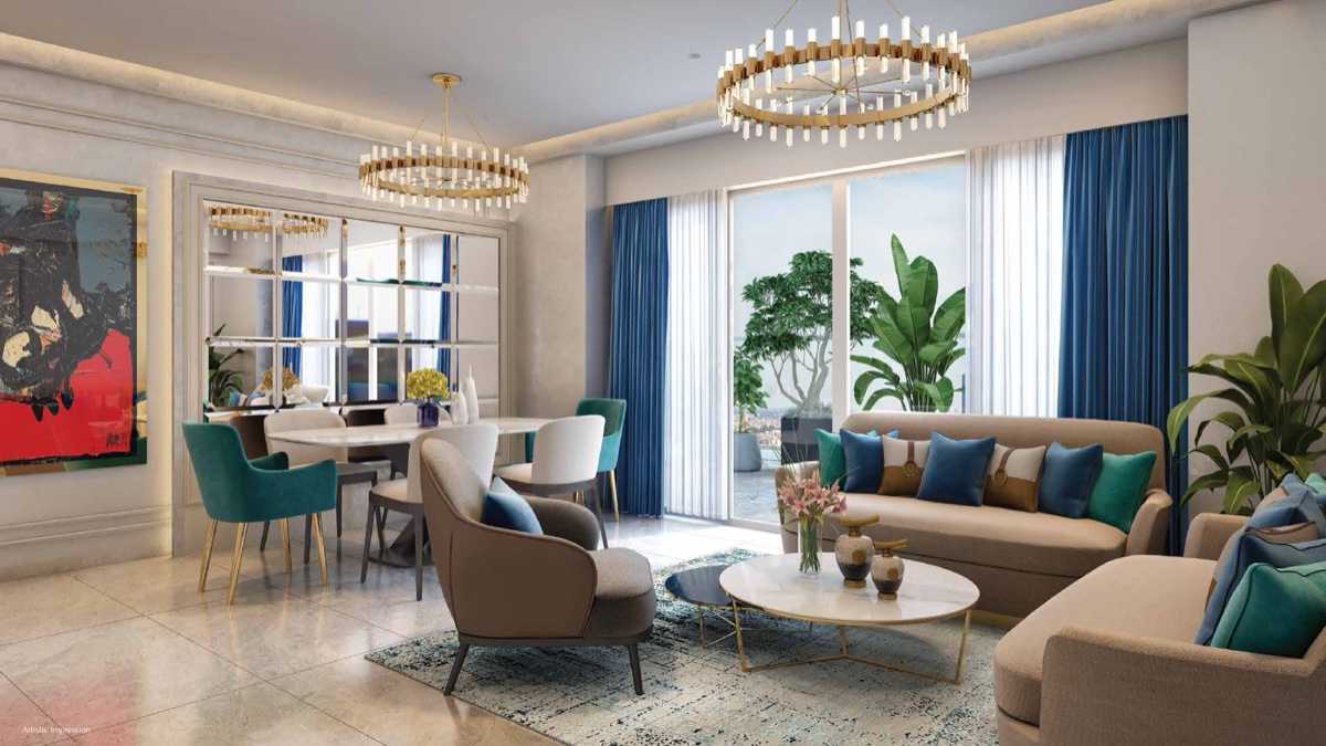 Living room interior, render