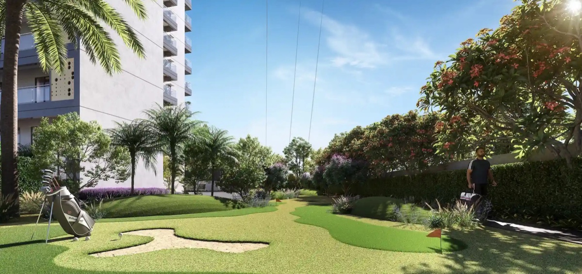 Putting green and landscape