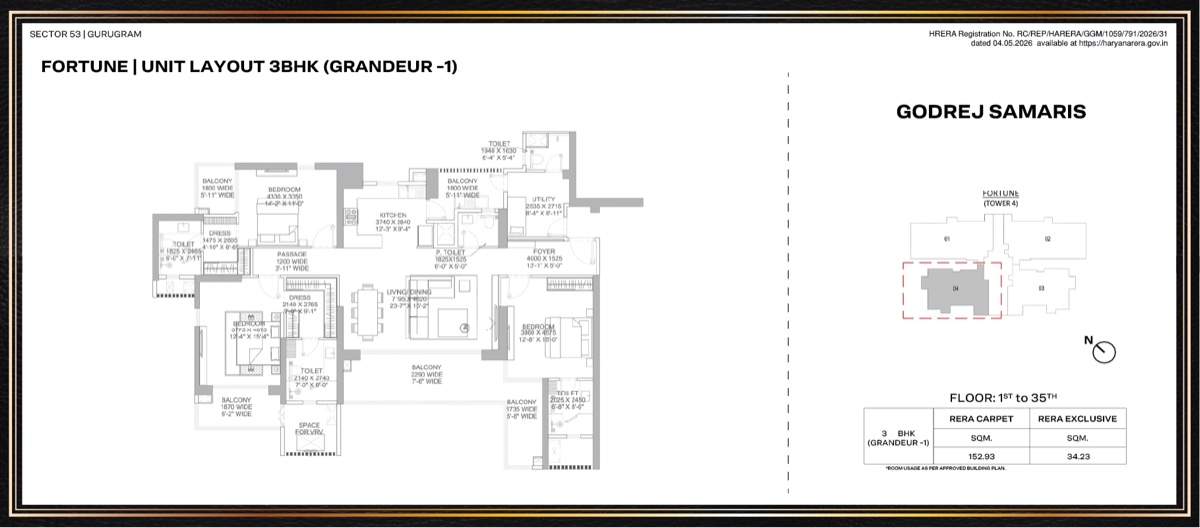 Godrej Samaris 3 BHK Grandeur-1