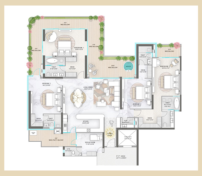 M3M Residences by Elie Saab (at SCDA) Unit 01 - 4,520 sq ft