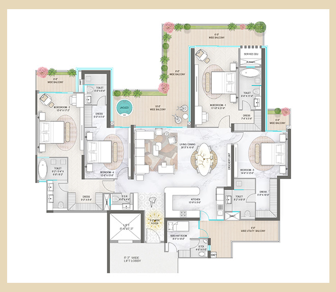 M3M Residences by Elie Saab (at SCDA) Unit 02 - 4,205 sq ft
