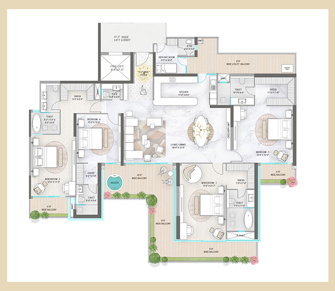 M3M Residences by Elie Saab (at SCDA) Unit 03 - 4,655 sq ft