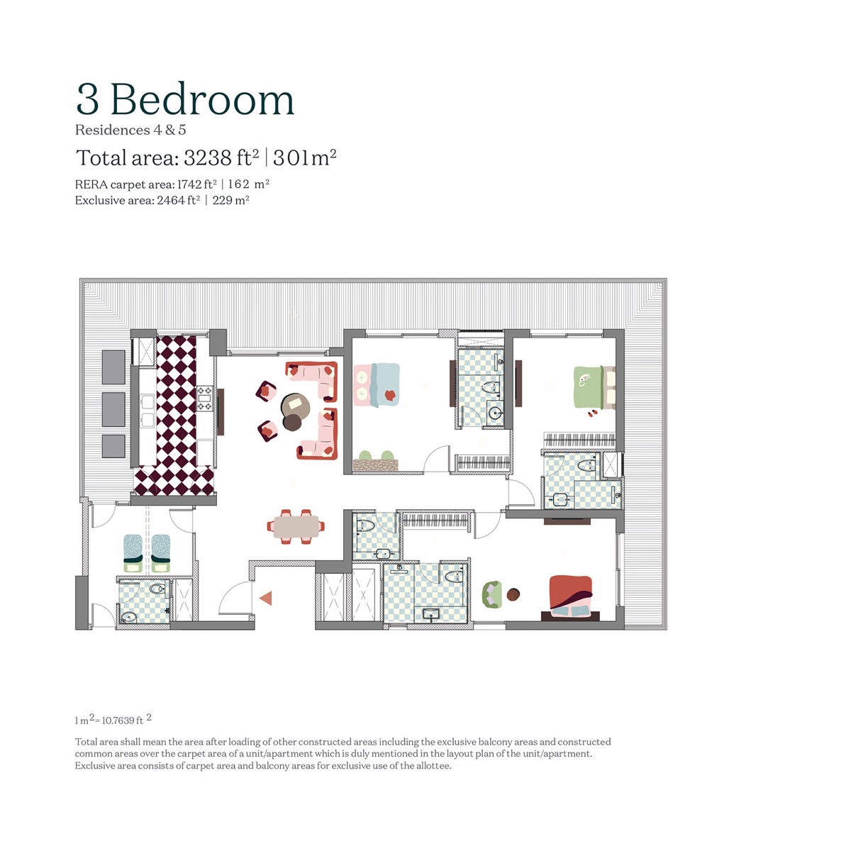 Estate 361 3 Bedroom - carpet 1,742 sq ft