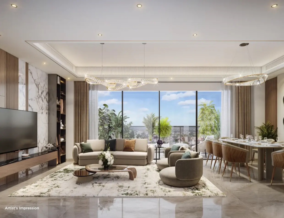 Living and dining room