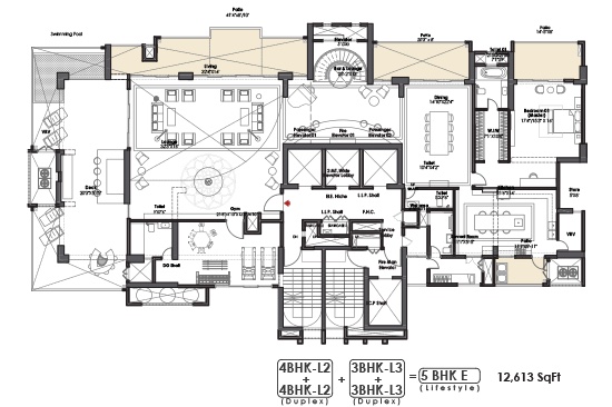 The Aspen Penthouse duplex - lower level